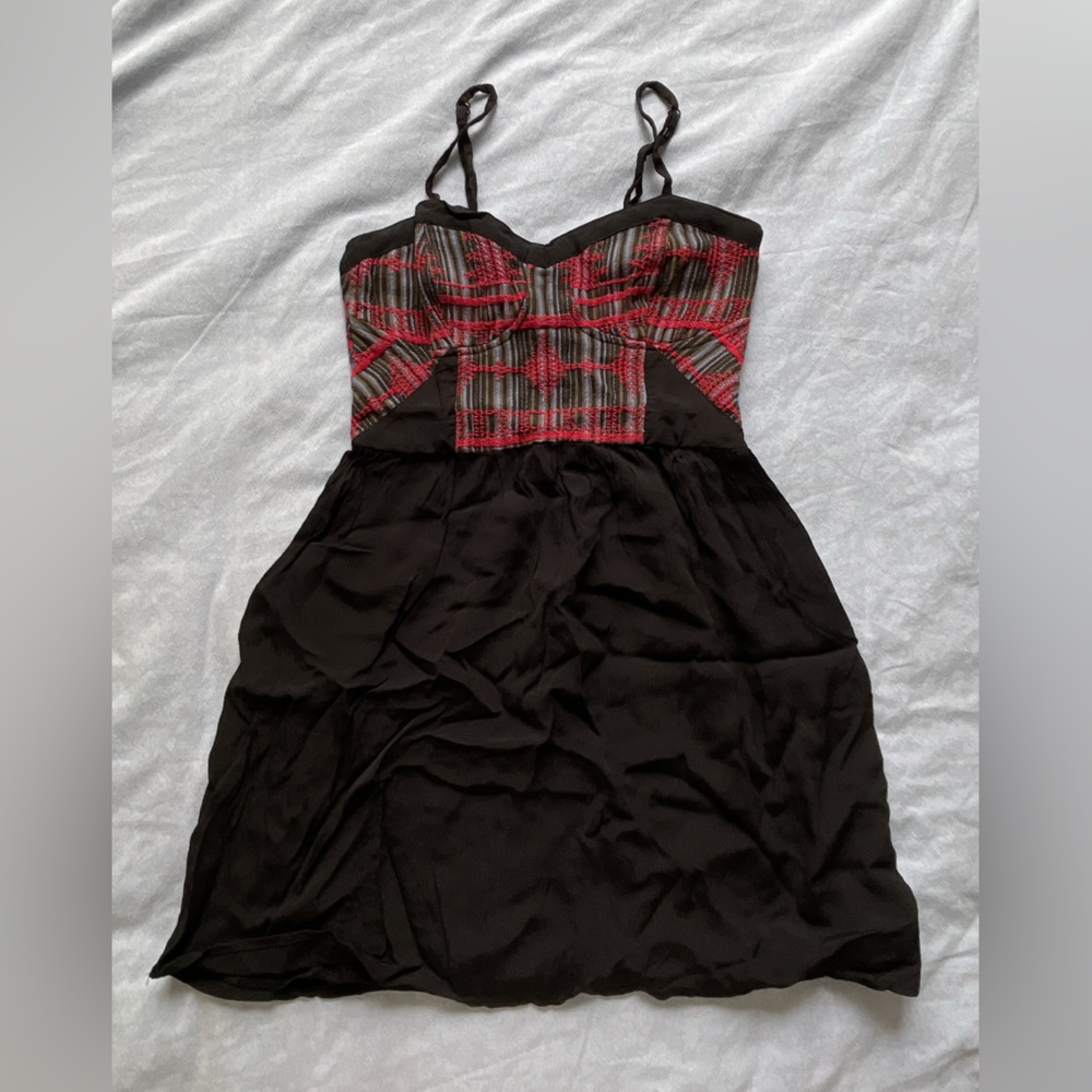 Grunge Tartan Bustier Mini Dress